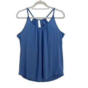 Lilly Pulitzer Women's Tank‎ Top Blue Keyhole Back Sleeveless Casual Size Medium